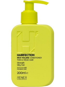 Rener Hairfection Rich Volume Conditioner για Επανόρθωση & Όγκο για Λεπτά Mαλλιά 200ml