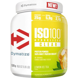 Dymatize ISO 100 Hydrolyzed Clear Lemon Ice Tea Πρωτεΐνη Ορού Γάλακτος Γράμμωσης Χωρίς Γλουτένη 528gr