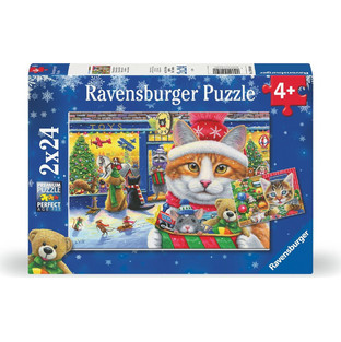Παιδικό Puzzle Ravensburger Christmas Kitties 2x24 Κομμάτια