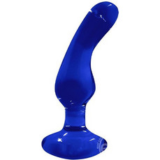 NS Novelties Crystal Premium Glass Πρωκτική Σφήνα 7cm Μπλε