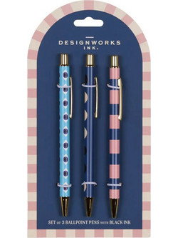 Designworks Dopo Σετ Στυλό Διαρκείας 1mm Μαύρο 3τμχ SBP-1003