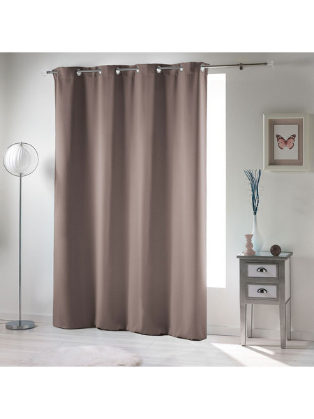Douceur d'interieur Κουρτίνα Συσκότισης με Τρουκς 135x280 Occult 1608662 Noisette