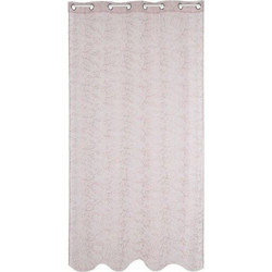 Home ESPRIT Κουρτίνα Floral με Τρουκς 140x260 S3056707 Ανοιχτό Ροζ
