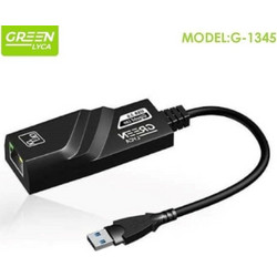 Green Lyca GL1345 Ενσύρματος Ethernet USB-C Αντάπτορας Δικτύου 1Gbps