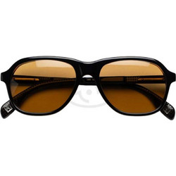 Alexander McQueen 1969 1002 Ανδρικά Γυαλιά Ηλίου Aviator Κοκάλινα Μαύρα με Καφέ Φακό