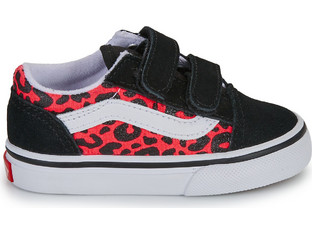 Vans Old Skool Παιδικά Sneakers Μαύρα Κόκκινα VN000CRWFOC1