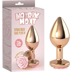 Chisa Novelties Matrix Mont Spark Rose Πρωκτική Σφήνα Diamond Plug 9cm Ροζ Χρυσή