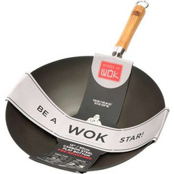 Dexam Wok Ανοξείδωτο Αντικολλητικό 30cm PRE-SEASONED