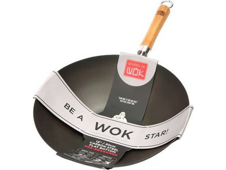 Dexam Wok Ανοξείδωτο Αντικολλητικό 30cm PRE-SEASONED