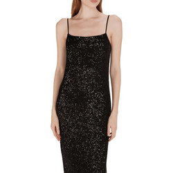 Grace & mila Midi Φόρεμα για Γάμο / Βάπτιση & Παγιέτες Μαύρο TORIFW25210013-NOIR