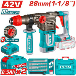 Total TRHLI422882E Πιστολέτο Μπαταρίας 42V 2x2.5Ah
