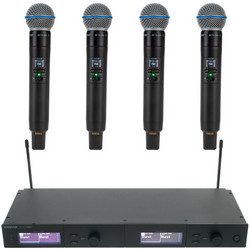 Shure SLXD4Q+E Beta58 S50 Bundle Σετ 4 Ασύρματα Μικρόφωνα Χειρός XLR