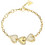 Guess By Your Side Γυναικείο Βραχιόλι Αλυσίδα με Καρδιά από Ατσάλι Xρυσό με Ζιργκόν UBB06079JWYG