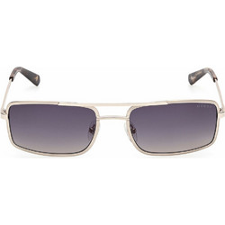 Guess GU00168 32W Γυναικεία Γυαλιά Ηλίου Ορθογώνια Μεταλλικά Χρυσά με Μαύρο Φακό