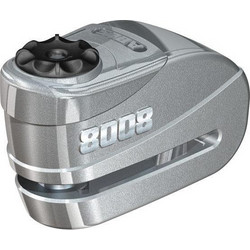 ABUS Granit Detecto X-Plus 8008 Κλειδαριά Δισκόφρενου Μηχανής 16mm με Συναγερμό Ασημί
