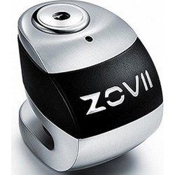 ZOVII ZS6 Κλειδαριά Δισκόφρενου Μηχανής 6mm με Συναγερμό Ασημί Μαύρη
