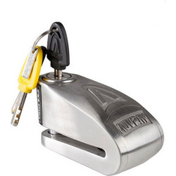 Auvray B-Lock 06 Κλειδαριά Δισκόφρενου Μηχανής 6mm με Συναγερμό Ασημί