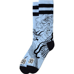 American Socks Ryujin Ανδρικές Κάλτσες Ψηλές με Σχέδια Γαλάζιες AS460