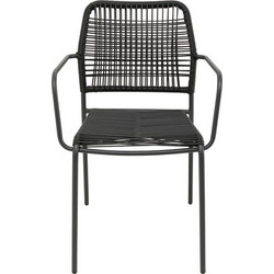 Kare Design Madagascar Καρέκλα Κήπου Μεταλλική Μαύρη 70435
