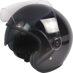 By City The City Gloss Black Κράνος Μηχανής Jet