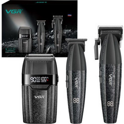 VGR Black V-640 Σετ Ξυριστική + Κουρευτική Μηχανή