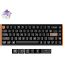 Keychron K6 HE Special Edition Ασύρματο Μηχανικό Gaming Πληκτρολόγιο 65% με Gateron Double-Rail Magnetic Nebula Διακόπτες Black