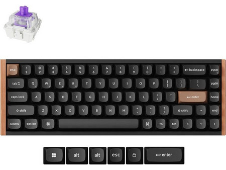 Keychron K6 HE Special Edition Ασύρματο Μηχανικό Gaming Πληκτρολόγιο 65% με Gateron Double-Rail Magnetic Nebula Διακόπτες Black
