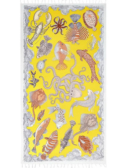 Inoui Editions Poseidon Πετσέτα Θαλάσσης Κίτρινη 100x190cm FO21POS09