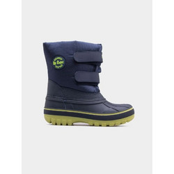 Lee Cooper Παιδικές Μπότες Χιονιού Navy Μπλε Lime Αδιάβροχες με Σκρατς & Γούνα LCJ-24-44-2845K