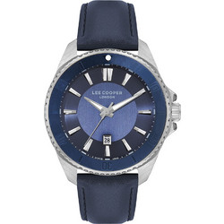 Lee Cooper Ανδρικό Ρολόι με Μπλε Δερμάτινο Λουράκι LC07870.399