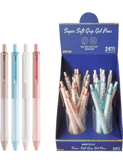 Writech Super Soft Grip Στυλό Gel 0.7mm Μπλε 24τμχ
