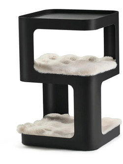 Eureka Ergonomic Γατόδεντρο 2 Επιπέδων Μαύρο 35x35x56cm