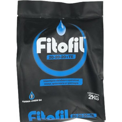 Farma-Chem SA Fitofil Κρυσταλλικό Υδατοδιαλυτό Λίπασμα 20-20-20 2kg