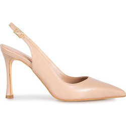 Mourtzi Γόβες Slingback Λουστρίνι με Τακούνι Στιλέτο Μπεζ 85-85702