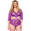 Leg Avenue Sexy Κορμάκι Slip See Through με Δαντέλα Μωβ 714718500942