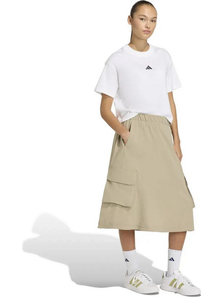 Adidas City Tech Μίντι Φούστα Υφασμάτινη Ψηλόμεση Cargo Μπεζ KE6084