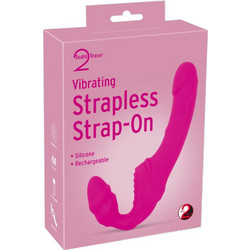 You2Toys 2 Double Teaser Strapless Strap On 21.8cm με Δόνηση Ροζ