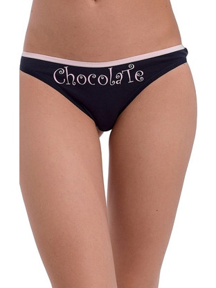 Donella Βαμβακερό Γυναικείο String Μαύρο M-248004