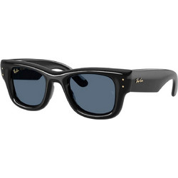 Ray-Ban RB4940 60180 Ανδρικά Γυαλιά Ηλίου Τετράγωνα Κοκάλινα Μαύρα με Μπλε Φακό
