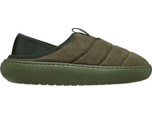 Crocs Χειμερινές Ανδρικές Παντόφλες Ανατομικές με Γούνα Χακί 212097-309