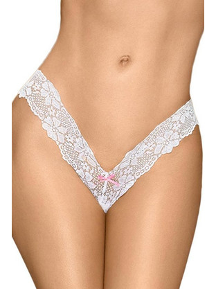 Penthouse Dangerous Darling Γυναικείο Sexy String με Δαντέλα Λευκό 4061504016979