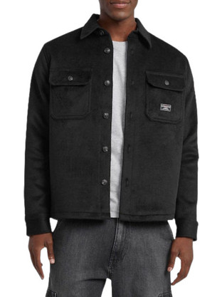 Guess Ανδρικό Πουκάμισο Μακρυμάνικο Overshirt Μαύρο M5BH68W1542000