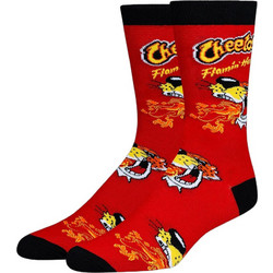 Cool X Cheetos Flamin Hot Fire Ανδρικές Κάλτσες Ψηλές με Σχέδια Κόκκινες 36766MCNCF