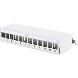 Digitus DN-93706 Ethernet Patch Panel Keystone Rack 12 Θυρών Shielded STP