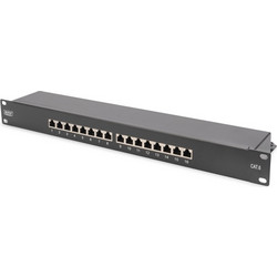 Digitus DN-91616S-B Ethernet Patch Panel Rack 1U 19" 16 Θυρών Cat.6 Shielded