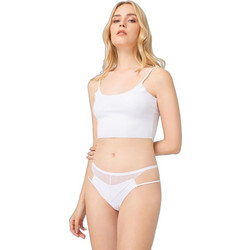 Cottonhill Γυναικείο Sexy Brazil με Δαντέλα Λευκό CH5104