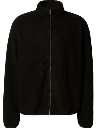 Def Ανδρική Ζακέτα Fleece με Φερμουάρ Μαύρη DFJA076-20259