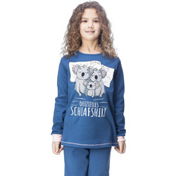 Galaxy Koala Παιδική Πιτζάμα Βαμβακερή Χειμωνιάτικη Μπλε 123-22