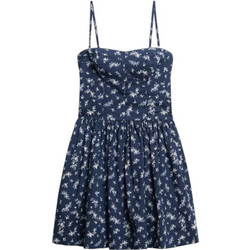 Superdry Mini Καλοκαιρινό Βραδινό Φόρεμα Floral Navy Μπλε W8011971A