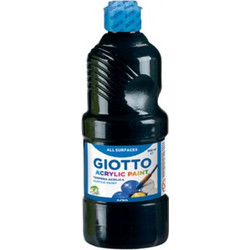 Giotto Black Ακρυλικό Χρώμα Ζωγραφικής 500ml